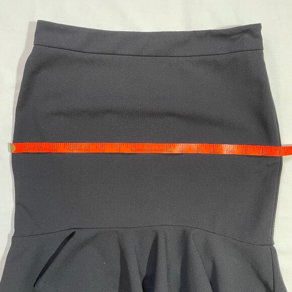 Forever 21 Ruffle Hi Low Mini Skirt Size Medium Black - Picture 6 of 11
